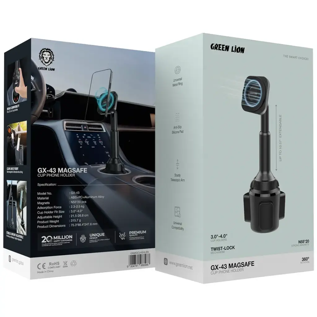 Green Lion GX-43 MagSafe Cup Phone Holder - Black Green Lion GX-43 MagSafe Cup Phone Holder - Black